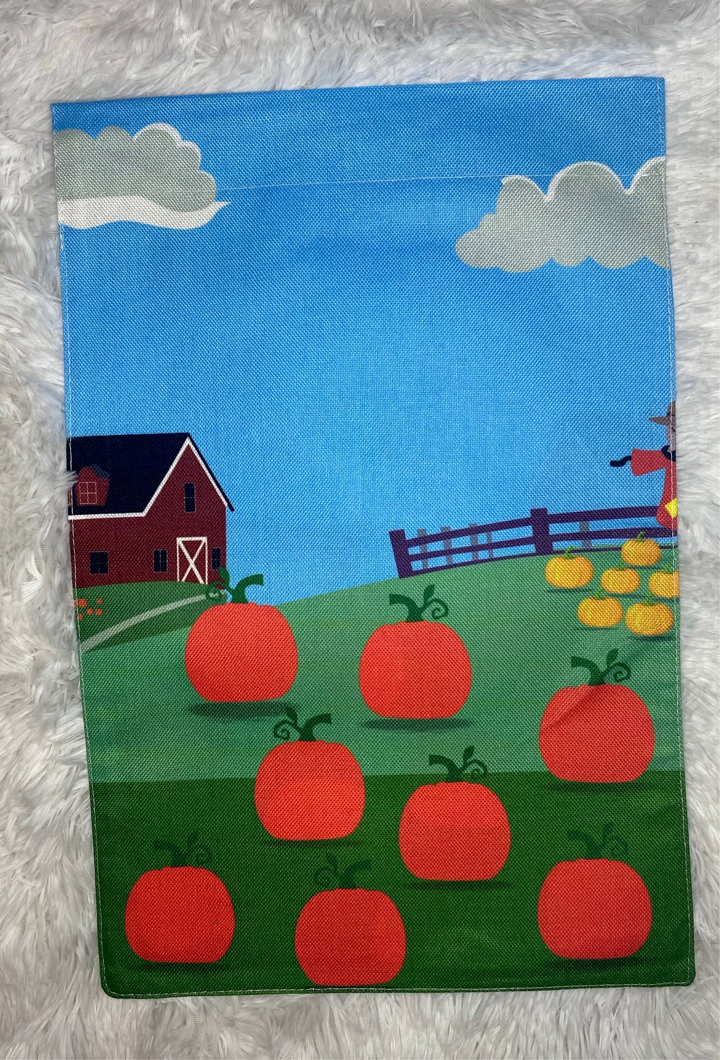 8 Pumpkins in a Patch Double Sided Garden Flag