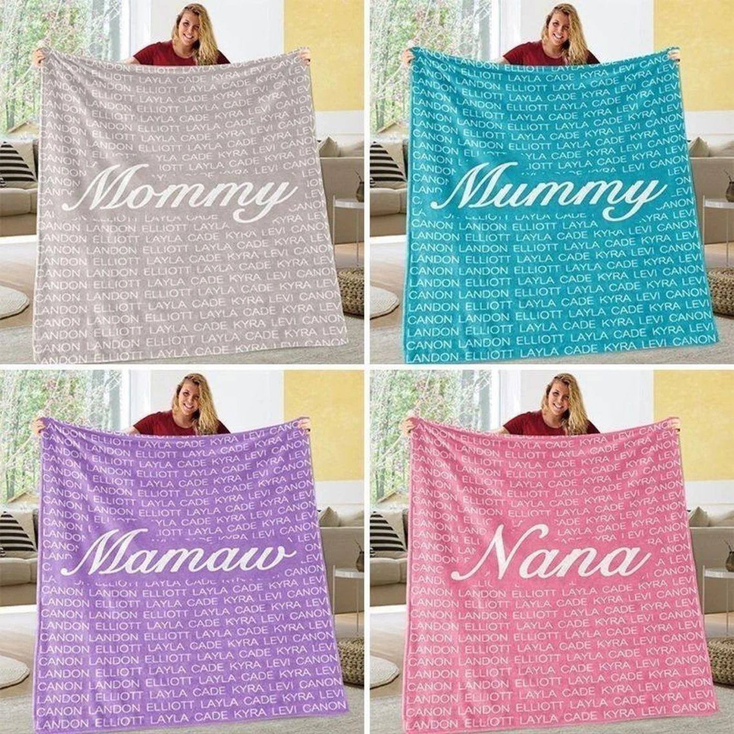 Large Name Fleece Blankets